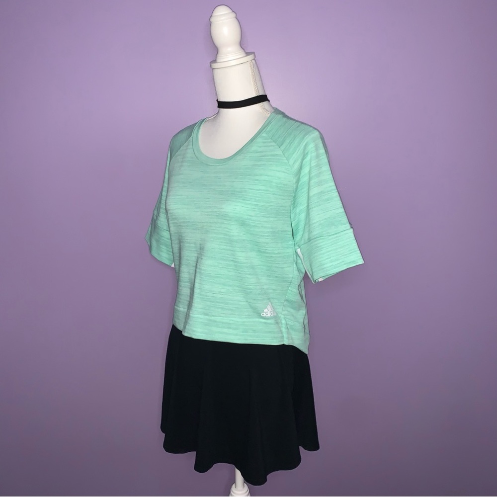 NWT Adidas Turquoise Short Sleeve Top - Picture 10 of 16